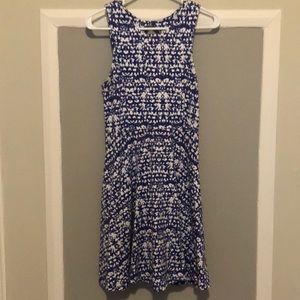 Blue and White Speckled Dress